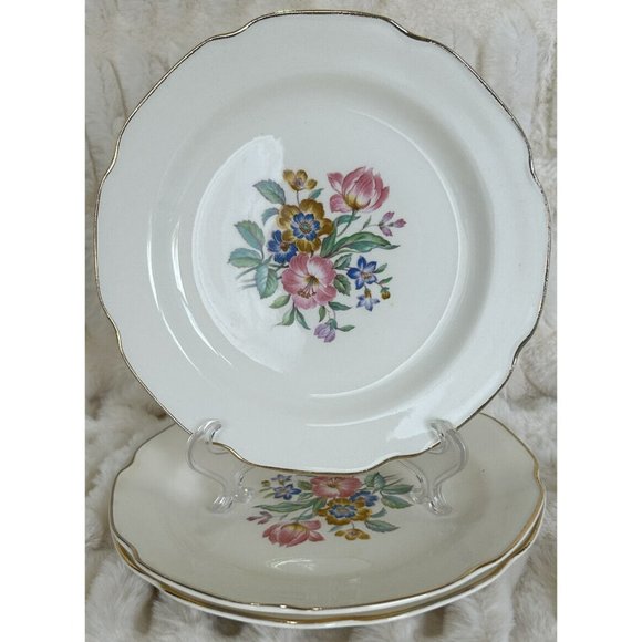 Unbranded Kitchen Vintage Unmarked Set Of 3 Bread Plates Excellent